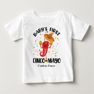Personalized Baby's First Cinco de Mayo Baby T-Shirt
