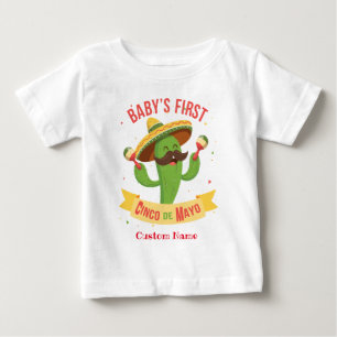 Personalized Baby's First Cinco de Mayo Baby T-Shirt