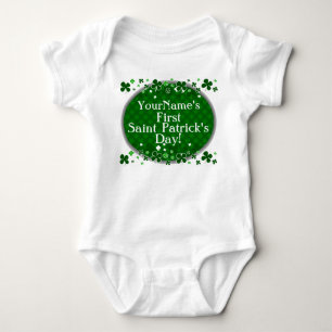 Personalized Baby's First Saint Patrick's Day Baby Bodysuit