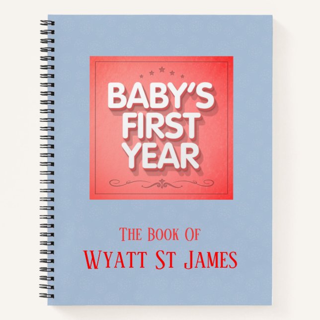 Personalized Baby's First Year Notebook (Front)