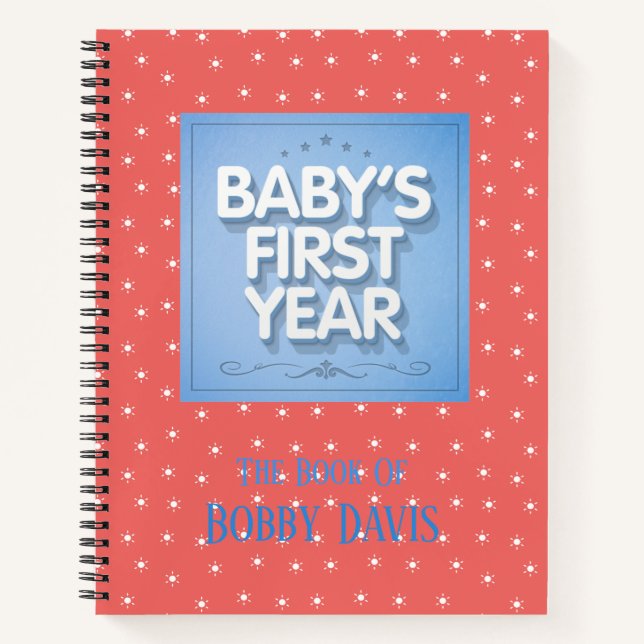 Personalized Baby's First Year Notebook (Front)