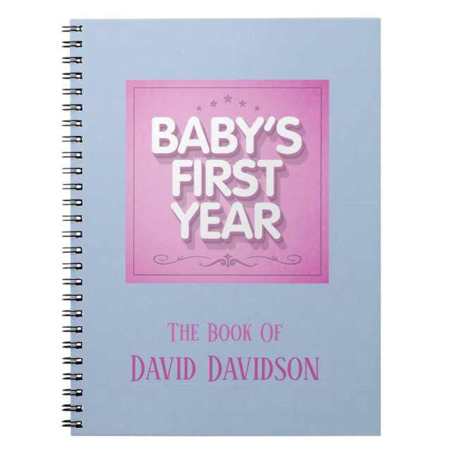 Personalized Baby's First Year Notebook (Front)