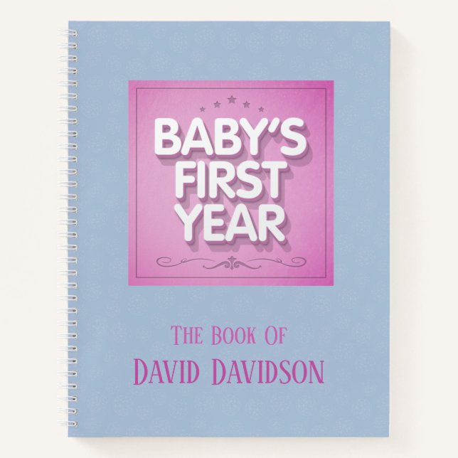 Personalized Baby's First Year Notebook (Front)