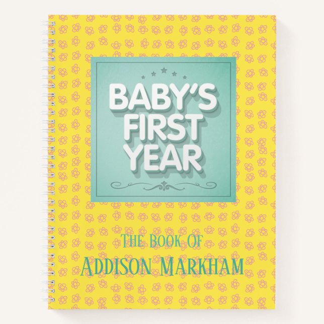 Personalized Baby's First Year Notebook (Front)