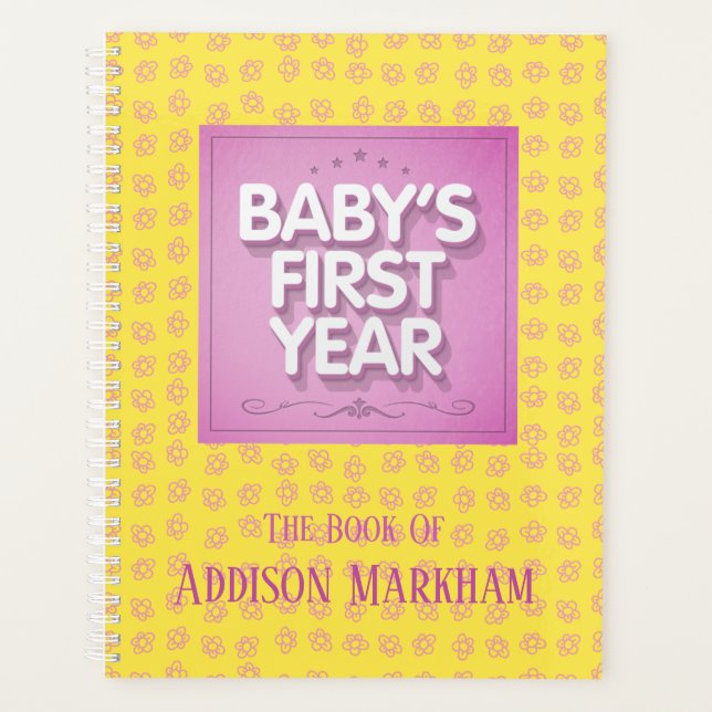 Personalized Baby's First Year Planner (Front)