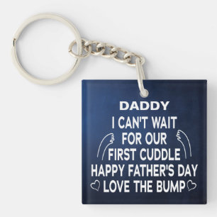 Personalized Baby's Sonogram Expectant Daddy Keychain