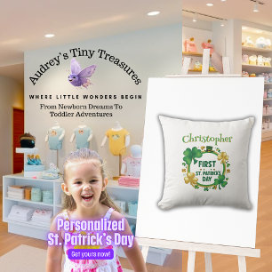 Personalized Baby's St. Patrick's Day Pillow