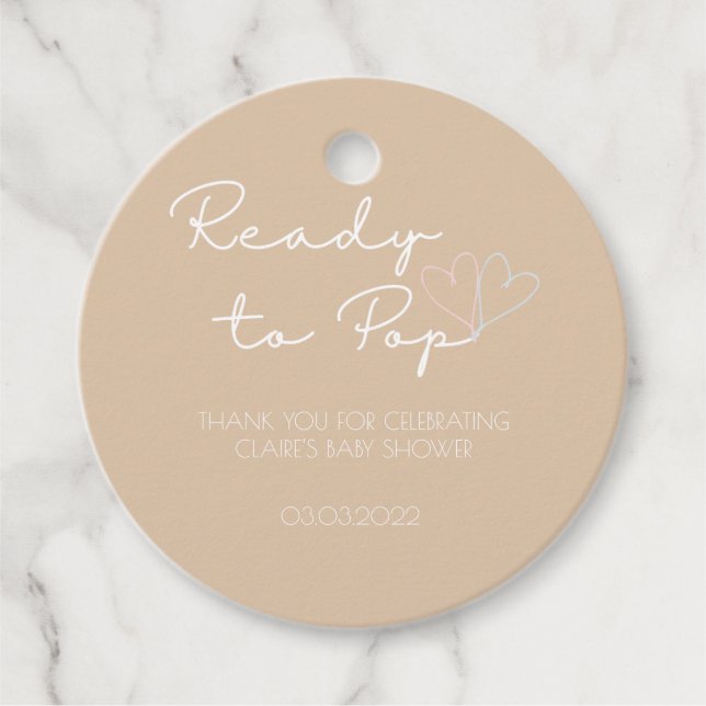Personalized Babyshower Favor Tags (Front)