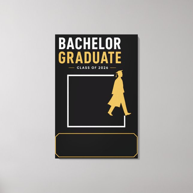Personalized Bachelor Degree 2026 Canvas Art (Front)