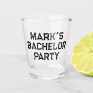 Personalized Bachelor gifts shot glass