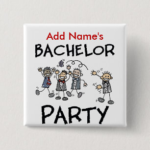 Personalized Bachelor Party Buttons