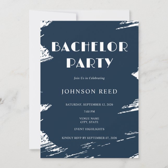 Personalized Bachelor Party Card (Front)