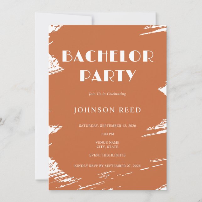 Personalized Bachelor Party Card (Front)