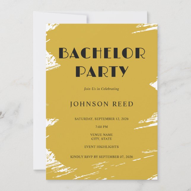 Personalized Bachelor Party Card (Front)