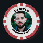 Personalized Bachelor Party Custom Photo Poker Chips<br><div class="desc">Make your bachelor party unforgettable with these personalized poker chips, featuring the groom’s photo and custom text. Perfect for a casino-themed celebration or as unique party favours, these chips add a fun and personal touch to the event. Whether you're playing poker or simply handing them out as keepsakes, these custom...</div>