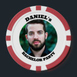 Personalized Bachelor Party Custom Photo Poker Chips<br><div class="desc">Make your bachelor party unforgettable with these personalized poker chips, featuring the groom’s photo and custom text. Perfect for a casino-themed celebration or as unique party favours, these chips add a fun and personal touch to the event. Whether you're playing poker or simply handing them out as keepsakes, these custom...</div>