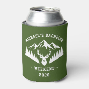 Personalized Bachelor Weekend Mountain Can Cooler