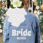 Personalized Bachelorette Bride Denim Jacket<br><div class="desc">Personalized Bachelorette Bride denim jacket gift for bride.</div>