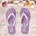 Personalized Bachelorette Bride Flip Flops<br><div class="desc">Personalized Bachelorette Bride flip flops gift for bride.</div>