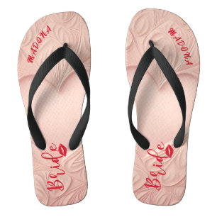 Personalized Bachelorette Bride Flip Flops