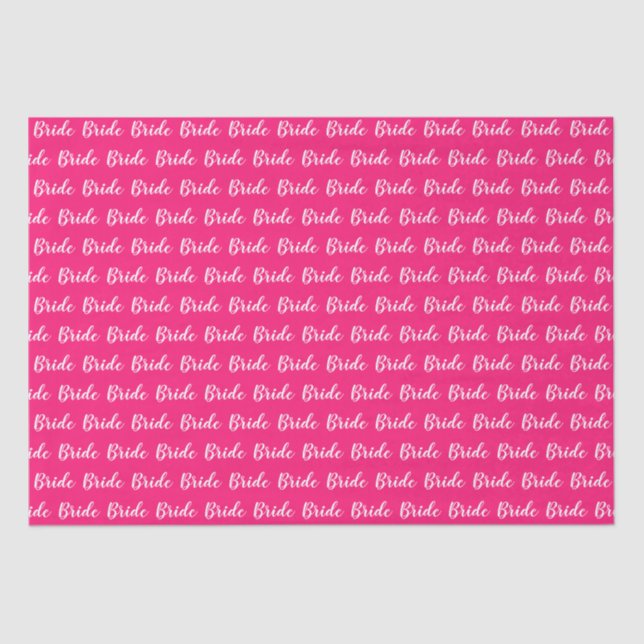 Personalized Bachelorette Bride Pattern Tissue Paper (Front)