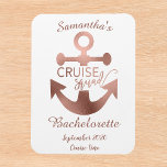 Personalized Bachelorette Cruise Squad Rose Gold M Magnet<br><div class="desc">This design was created though digital art. It may be personalized in the area provided or customizing by choosing the click to customize further option and changing the name, initials or words. You may also change the text colour and style or delete the text for an image only design. Contact...</div>