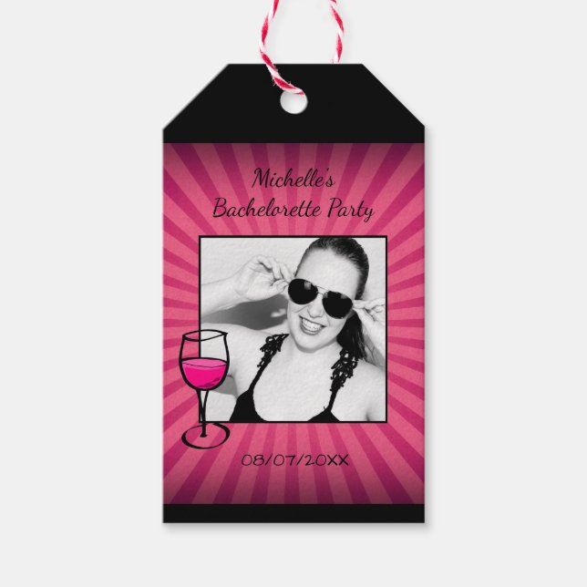 Personalized Bachelorette Frame Gift Tags (Front)