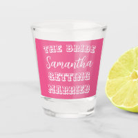 Personalized Bachelorette Party Bride's Hot Pink