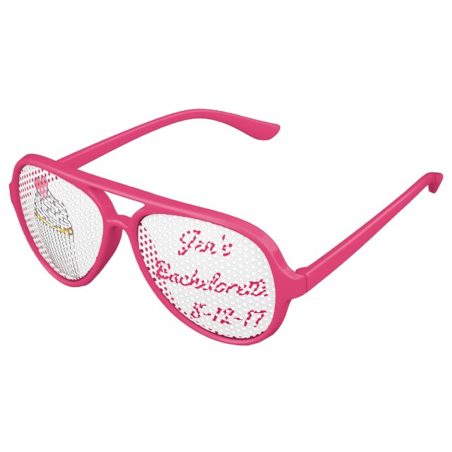 Personalized Bachelorette Party Cupcake Shades (Angled)