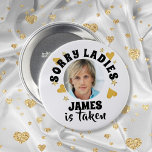 Personalized Bachelorette Party Grooms Face Photo 3 Inch Round Button<br><div class="desc">Fun personalized bachelorette party favour custom photo button. Designed by Thisisnotme©</div>