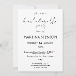Personalized Bachelorette Party Invitation