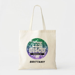 Personalized Bachelorette Party Last Disco Tote Bag