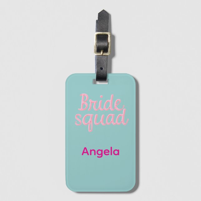 Personalized Bachelorette Party Luggage Tag (Front Vertical)