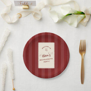 Personalized Bachelorette Party Paper Plates