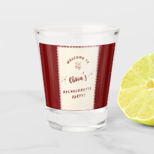 Personalized Bachelorette Party Shot Glass 