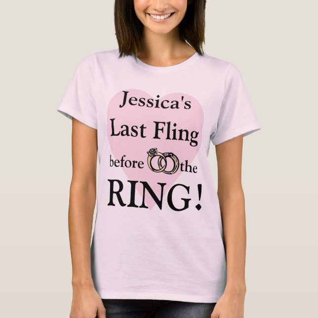 Personalized Bachelorette Party t-shirts (Front)