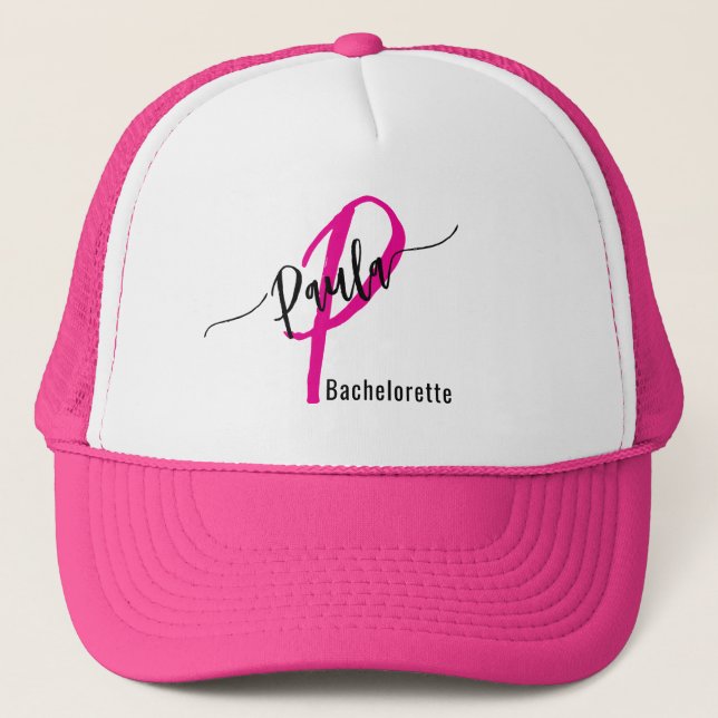 Personalized Bachelorette Party Trucker Hat (Front)