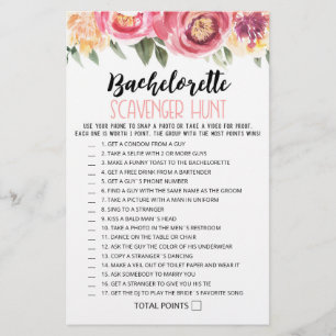 Personalized Bachelorette Scavenger Hunt game