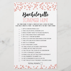 Personalized Bachelorette Scavenger Hunt game