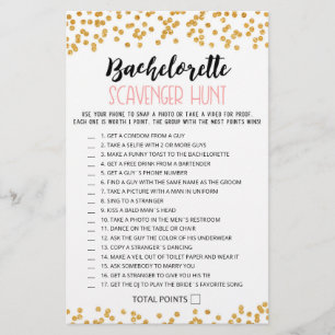 Personalized Bachelorette Scavenger Hunt game