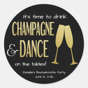 Personalized Bachelorette Stickers with Gold