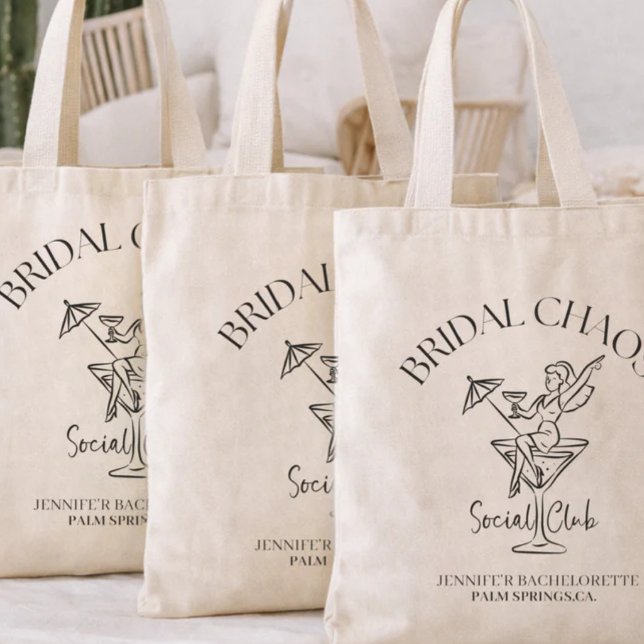 Personalized Bachelorette Tote Bag | Bridal Chaos  (Creator Uploaded)