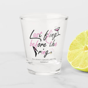 Personalized bachelorette weekend party favour shot glass