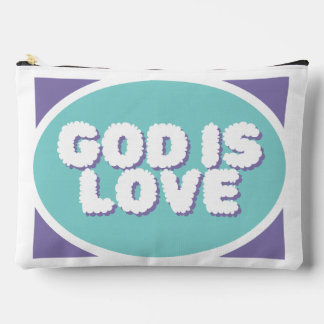 Personalized Back + "God Is Love" Front Design Accessory Pouch