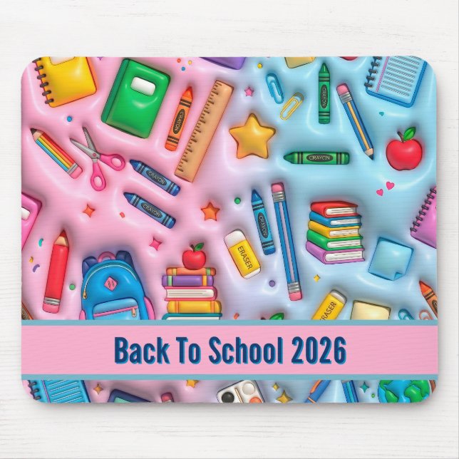 Personalized Back to School 2026 Mouse Pad (Front)