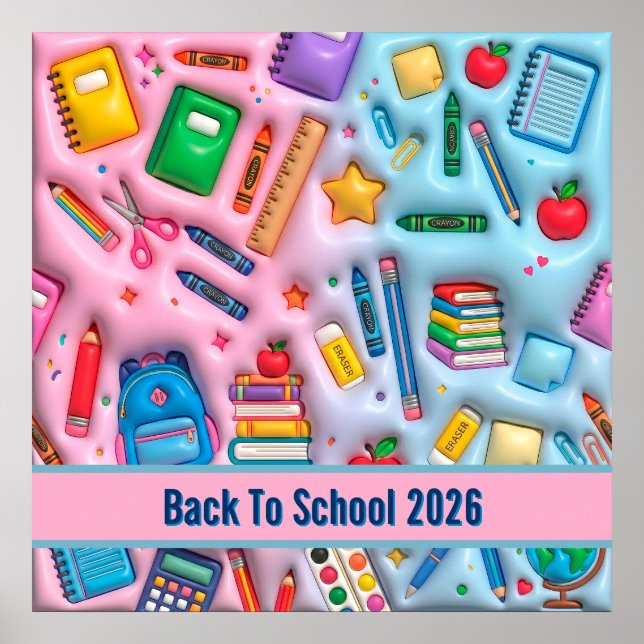 Personalized Back to School 2026 Poster (Front)