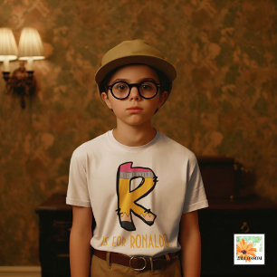 Personalized Back to School Alphabet R T-Shirt
