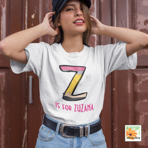 Personalized Back to School Alphabet Z Toddler T-shirt
