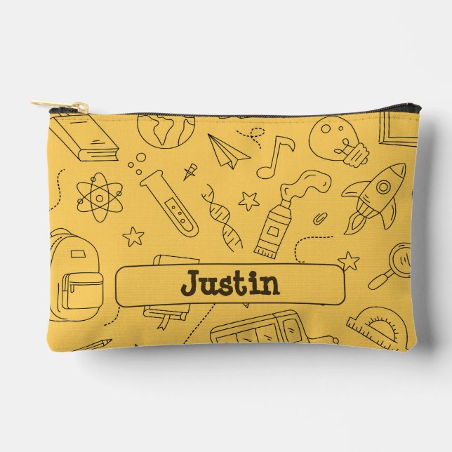 Personalized Back to School Backpack & Doodles (Front)