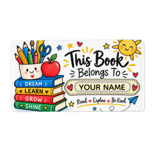 Personalized Back to School Book Labels
